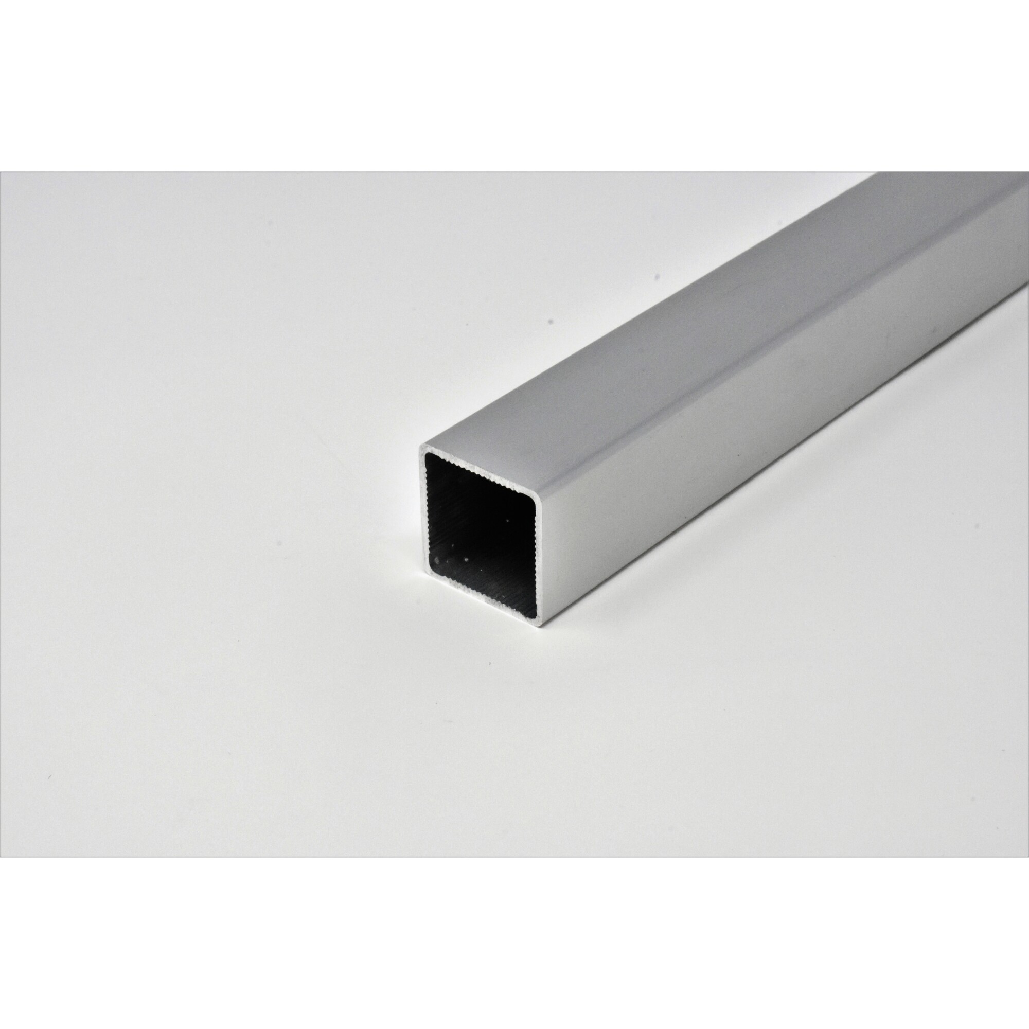 EZTube Standard Square Extruded Aluminum Tube — 36in. L x 1in. W x 1in. H, White, QR Both Ends, Model# 100-100-3 WH QR